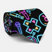 ヴィンテージ80のネオンライトパターン01x4 ネクタイ (ロール)