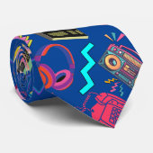 ヴィンテージ80のパターン01.w青BG ネクタイ (ロール)