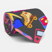 ヴィンテージ80のパターン01.w 2 DGrey BG ネクタイ (ロール)