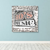 ヴィンテージ80の音楽 – キャンバスプリント (インサイチュ (ウッドフロア))
