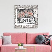 ヴィンテージ80の音楽 – キャンバスプリント (インサイチュ (リビング))