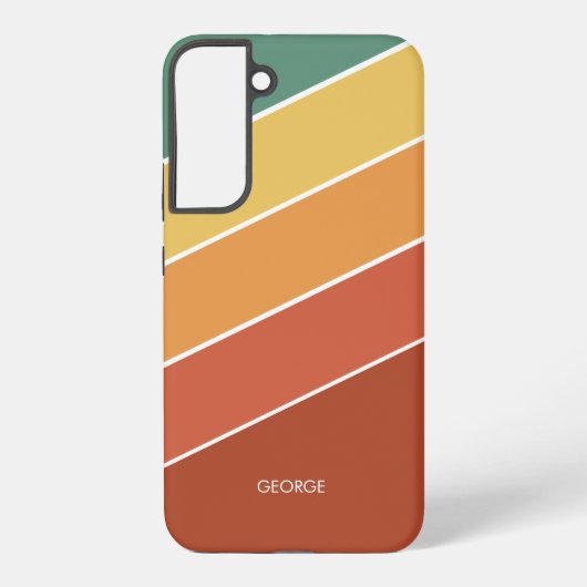 ヴィンテージ80ストライプs名 samsung galaxyケース (裏面)