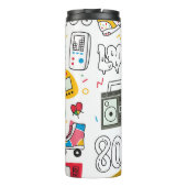 ヴィンテージ80年代のブームボックス付きドール、テレビ タンブラー (裏面)