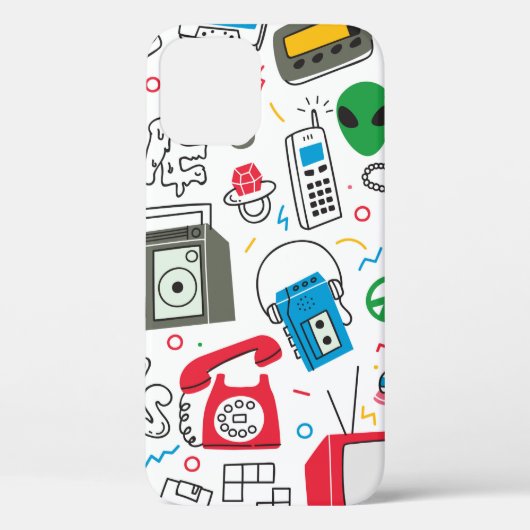ヴィンテージ80年代のブームボックス付きドール、テレビ Case-Mate iPhoneケース (裏面)