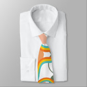 ヴィンテージ80年代の美的パタカラフルーン ネクタイ (タイ)