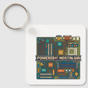ヴィンテージ80年代コンピュータマザーボード "Powered By Nosta キーホルダー