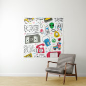 ヴィンテージ80年代90年代のドードルコレクション。 タペストリー (インサイチュ)