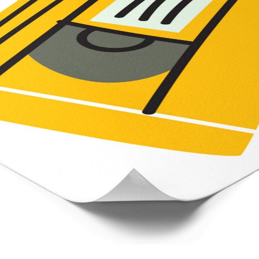 ヴィンテージ80年代90年代のブームボックス、テレビ付きドードル ポスター (角)