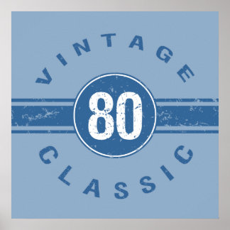 ヴィンテージ80誕生日 ポスター