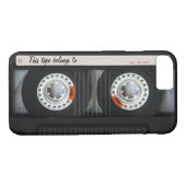 ヴィンテージ80sのカスタマイズ可能なレトロの音楽カセットテープ Case-Mate iPhoneケース (裏面(横))