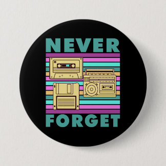 ヴィンテージ80sカセットテープレトロGen X Nostalgia 缶バッジ