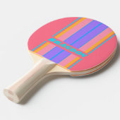 ヴィンテージ80sネオンサンライズストライプボード名 卓球ラケット (正面アングル)
