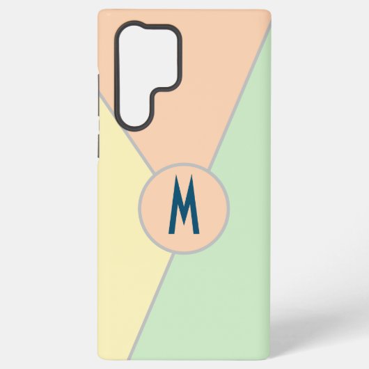 ヴィンテージ80sパステルモノグラムのカラーブロック samsung galaxyケース (裏面)