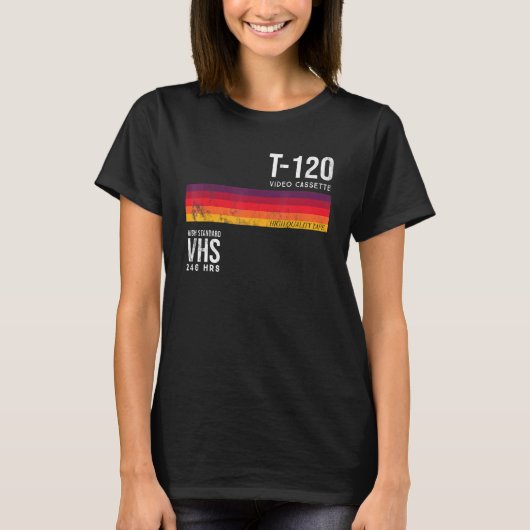 ヴィンテージ80sビデオカセットテープVhs Tシャツ (正面)