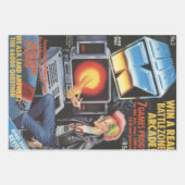 ヴィンテージ80sビデオゲーム雑誌カバー ラッピングペーパーシート (正面)