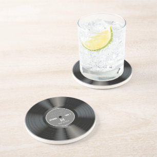 ヴィンテージ80sレコードクラシックモノグラム  名前レトロ コースター
