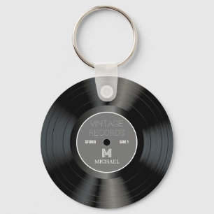 ヴィンテージ80sレコードパーソナライズされた名 キーホルダー