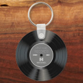 ヴィンテージ80sレコードパーソナライズされた名 キーホルダー (正面)