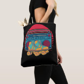 ヴィンテージ80sローラースケートで滑るガールディスコローラースカーツ トートバッグ (クローズアップ)