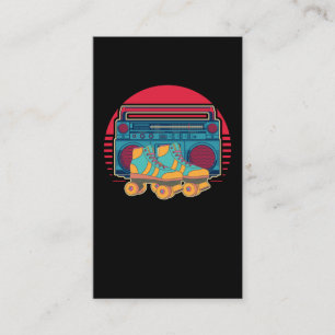 ヴィンテージ80sローラースケートで滑るガールディスコローラースケーツ 名刺