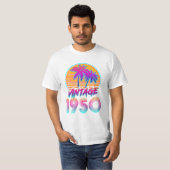 ヴィンテージ80s 1950誕生日 tシャツ (正面フル)