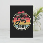 ヴィンテージ80s 1961年7月60日誕生日ギフトアイディア 招待状 (スタンド正面)