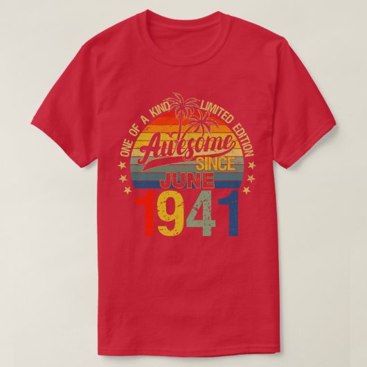 ヴィンテージ81歳1941年6月飾り81Bi Tシャツ (デザイン正面)
