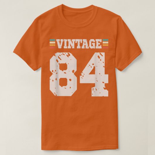 ヴィンテージ84歳ハッピー84誕生日おもしろいスポーツ Tシャツ (デザイン正面)