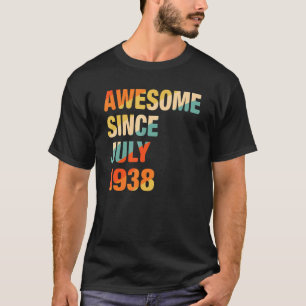 ヴィンテージ84誕生日1938素晴らし年7月以来84Y Tシャツ