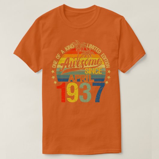 ヴィンテージ85歳1937年4月デコレーション85B Tシャツ (デザイン正面)