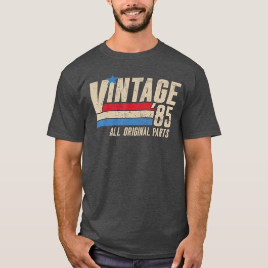 ヴィンテージ85 レトロ 40歳の誕生日 1985年パパ 40歳 男性用 Tシャツ (正面)