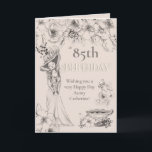 ヴィンテージ85thグルエレガントージーレディフローラ誕生日 カード<br><div class="desc">ヴィンテージフェミニンスタイルのエレガンス85誕生日または年齢を別の希望に変えもしる。花、ティーカップ、グルジアのレディ飾イラストの端と誕生日は微妙なクリームスクリプエレガントトに設定されている。外と中の文字の残りの部分は簡単に自分の挨拶パーソナライズされたすることができる。</div>