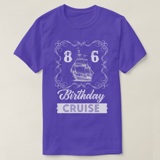 ヴィンテージ86th誕生日クルーズ tシャツ (デザイン正面)