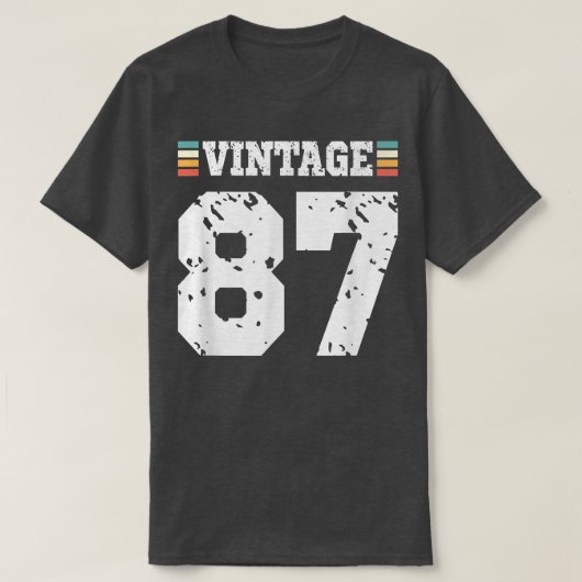 ヴィンテージ87歳ハッピー87誕生日おもしろいスポーツ Tシャツ (デザイン正面)