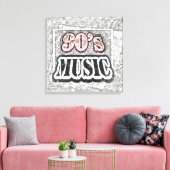 ヴィンテージ90の音楽 – キャンバスプリント (インサイチュ (リビング))