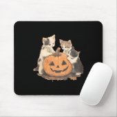 ヴィンテージ90年代の猫ハロウィーン マウスパッド (マウス)