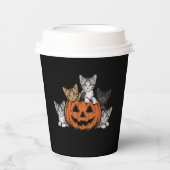 ヴィンテージ90年代キャットハロウィーンレトロシ不気味ーズ 紙コップ (正面)