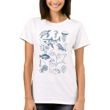ヴィンテージ90年代タトゥー海の生き物Tシャツデザイン