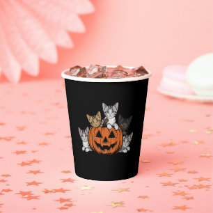 ヴィンテージ90年代猫ハロウィンレトロな不気味な季節 紙コップ