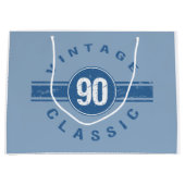 ヴィンテージ90誕生日 ラージペーパーバッグ (正面)