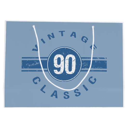 ヴィンテージ90誕生日 ラージペーパーバッグ (裏面)