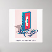 ヴィンテージ'90sカセットテープ キャンバスプリント (正面)