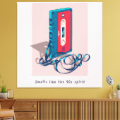 ヴィンテージ'90sカセットテープ キャンバスプリント (インサイチュ (リビング))