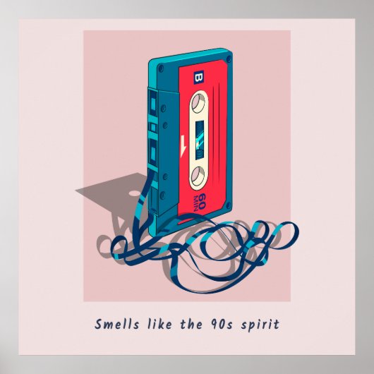 ヴィンテージ'90sカセットテープ ポスター (正面)