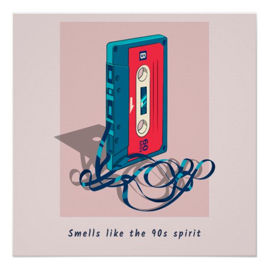 ヴィンテージ'90sカセットテープ ポスター (正面)