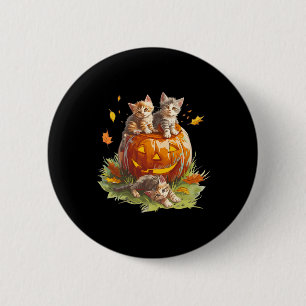 ヴィンテージ90sキャットパンプキンハロウィン男性へウィメンズボー 缶バッジ