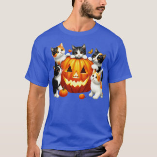 ヴィンテージ90sキャットパンプキンハロウィーンレトロフローラスポ tシャツ