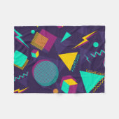 ヴィンテージ90sメンフィス-スタイルパターン フリースブランケット (正面(横))