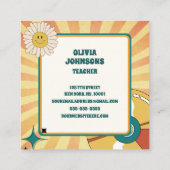 ヴィンテージ90sレトロビニールスクール先生 スクエア名刺 (裏面)