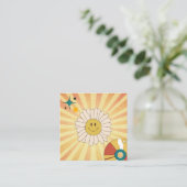 ヴィンテージ90sレトロビニールスクール先生 スクエア名刺 (スタンド正面)